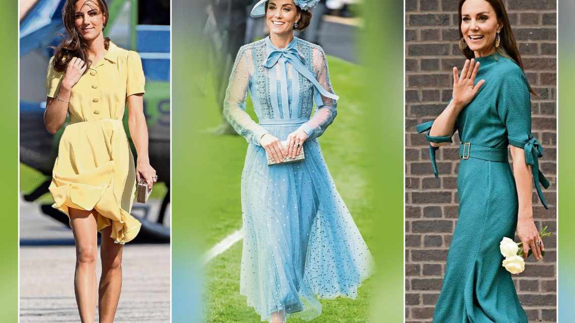 «Ікона стилю!»: Кейт Міддлтон в м'ятно-зеленій сукні і з парасолею з'явилася в саду